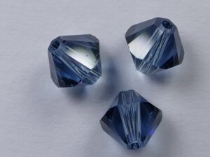 6 mm Denim Blue Swarovski Element Bicones