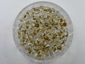 M-D-4-F35 Sparkling Metallic Gold Lined Crystal Miyuki Drops 3,4 mm
