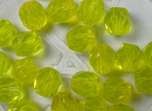 FP1-06-80010 Lemon Czech Glass Facet Firepolish 6 mm FP1-06-80010 Lemon Czech Glass Facet Firepolish 6 mm