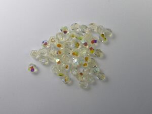 FP1-04-80100X Citrine Yellow AB Czech Glass Facet Firepolish 4mm 50 stuks