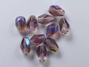 Firepolished Drops, 7x5 mm, Amethyst AB - Afbeelding 1