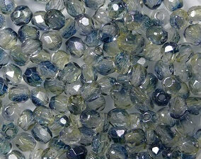 FP1-03-91008CR Luster Blue-Crystal Czech Glass Facet Firepolish 3mm 50 stuks - Afbeelding 1