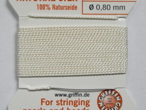 PZ-8-WHI White Parelzijde maat 8