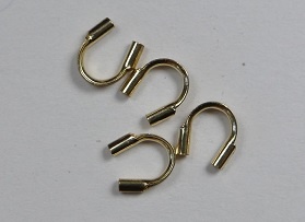 Draadbeschermers, wire protector. 4 stuks, Gold Filled