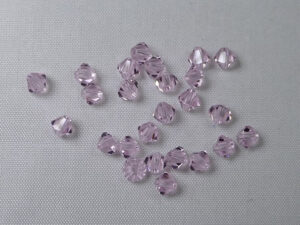 PrBic-04-PSAP Pink Sapphire bicones 4 mm 25 stuks