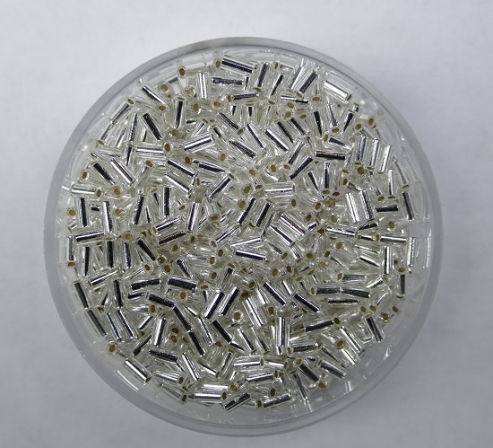 M-BGL-3-0001 Silverlined Crystal Miyuki Bugles 3mm M-BGL-3-0001 Silverlined Crystal Miyuki Bugles 3mm