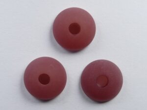 Pol-hr10-13 10 mm Polaris halfronde kraal, terracotta