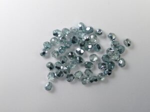 FP1-04-2504CRK Coated 1/2 Silver Teal Czech Glass Facet Firepolish 4mm 50 stuks