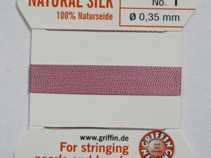 Parelzijde, maat 1, Dark Pink