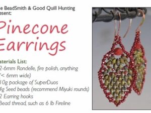 SD Gratis patroon: Pinecone Earrings