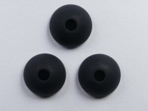 Pol-hr10-35 10 mm Polaris halfronde kraal, zwart - Afbeelding 1