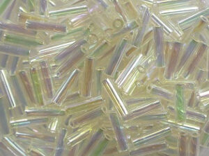 M-BGL-6-2442 Crystal Ivory Gold Luster Miyuki Bugles 6mm