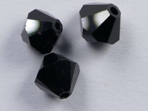 6 mm Jet Swarovski Element Bicones