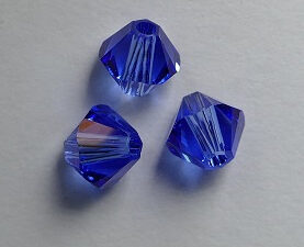 SW-05-SAP 5 mm Sapphire Swarovski Element Bicones - Afbeelding 1