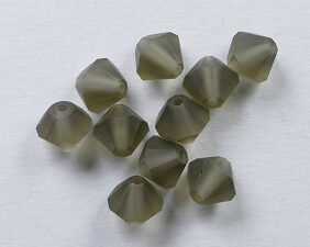 PrBic-06-BLDIMAT Matte Black Diamond Preciosa Bicones 6 mm 10 stuks op=op - Afbeelding 1