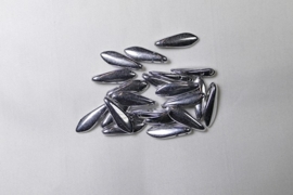 CMD-00030S 2 hole Daggers, 5x16 mm, Czech Mates, Silver - Afbeelding 2