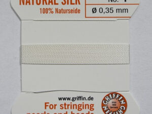 Parelzijde, maat 1, White