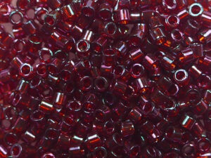 DB-10-0105 Gold Lustered Transparent Red Miyuki Delica's 10/0