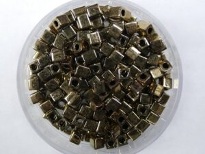 M-Cub-3-0457 Metallic Dark Bronze Miyuki Cubes 3x3 mm