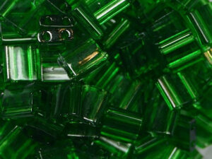 TL-0146 Green Miyuki Tila Beads 5x5 mm