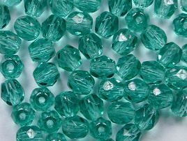 FP1-04-60220 Dark Teal Czech Glass Facet Firepolish 4mm 50 stuks - Afbeelding 1