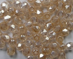 FP1-03-70100L Luster Rosaline Czech Glass Facet Firepolish 3mm 50 stuks