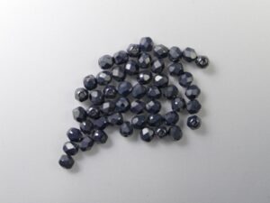 FP1-04-84400JT Matte Hematite Czech Glass Facet Firepolish 4mm 50 stuks