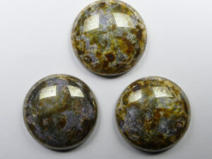 CAB-R24-03040-15635 Travertine Czech Round Cabochon 24 mm