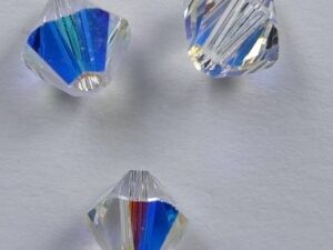 6 mm Crystal AB Swarovski Element Bicones