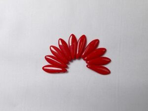 CMD-93200 2 hole Daggers, 5x16 mm, Czech Mates, Opaque Red
