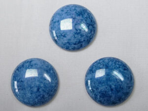 CAB-R24-63020-15464 Blue Turquoise Lumi Czech Round Cabochon 24 mm - Afbeelding 1