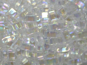 M-HTL-0250 Crystal AB Miyuki Half Tila Beads 5x2,3 mm - Afbeelding 1