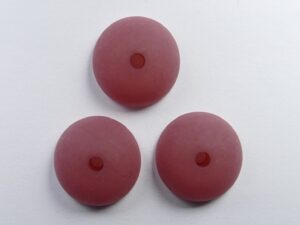 Pol-hr16-13 16 mm Polaris halfronde kraal, terracotta