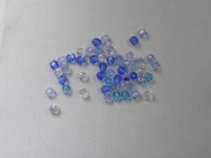 FPR03MIX11 Czech Glass, Firepolish beads, 3 mm, Mix Caribbean Blue - Afbeelding 1