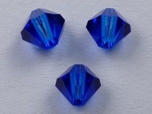 SW-04-BLU 4 mm Blue Capri Swarovski Element Bicones