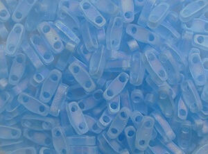 QTL-0148FR Matted Light Blue AB Miyuki Quarter Tila Beads 5x1,2 mm