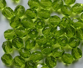 FP1-04-50230 Olivine Czech Glass Facet Firepolish 4mm 50 stuks - Afbeelding 1