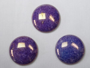 CAB-R24-03040-15726 Purple Lumi Czech Round Cabochon 24 mm - Afbeelding 1