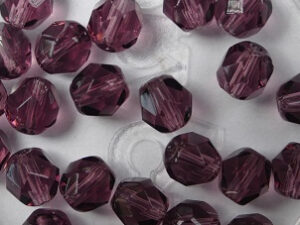FP1-06-20050 Medium Amethyst Czech Glass Facet Firepolish 6 mm 25 stuks - Afbeelding 1