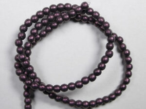 02-R-79086JT Metallic Suede Pink round 2 mm. 100 Pc. - Afbeelding 1