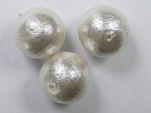 CP-12-683 White Miyuki Cotton pearls 12 mm