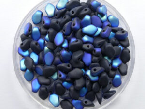 GB-23980-28771 Jet AB Matted Gekko beads