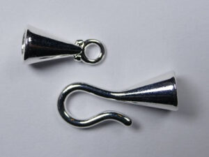 Haaksluiting, 6,2 mm, Silver plated