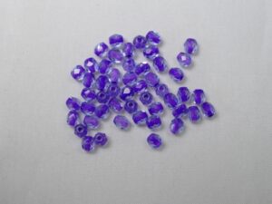 FP1-04-44828LS Violet Lined Light Sapphire Czech Glass Facet Firepolish 4mm 50 stuks