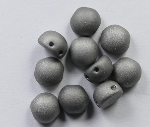 CAB-2-hole-00030-27470 2-hole Cabochons, 6 mm, Crystal Chrome Full Matted