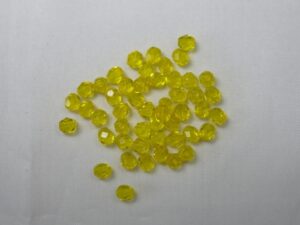 FP1-04-80010 Lemon Czech Glass Facet Firepolish 4mm