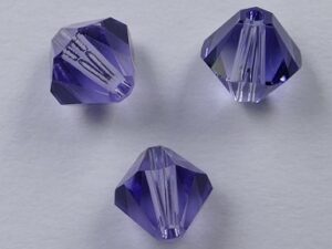 6 mm Tanzanite Swarovski Element Bicones - Afbeelding 1