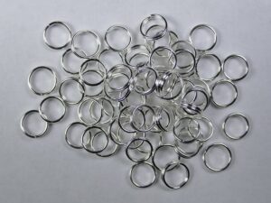 SR-06-LZ Splitringetjes, lichtzilverkleur 6 mm