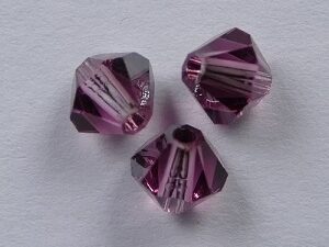 SW-04-SATRO 4 mm Satin Rose Swarovski Element Bicones - Afbeelding 1