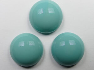 CAB-R18-63120 Green Turquoise Czech Round Cabochon 18 mm